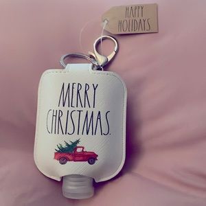Rae Dunn Hand Sanitizer Holder & Travel Bottle - Merry Christmas